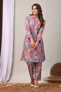 Lavender Blossom Sanganeri Cotton Co-ord Set