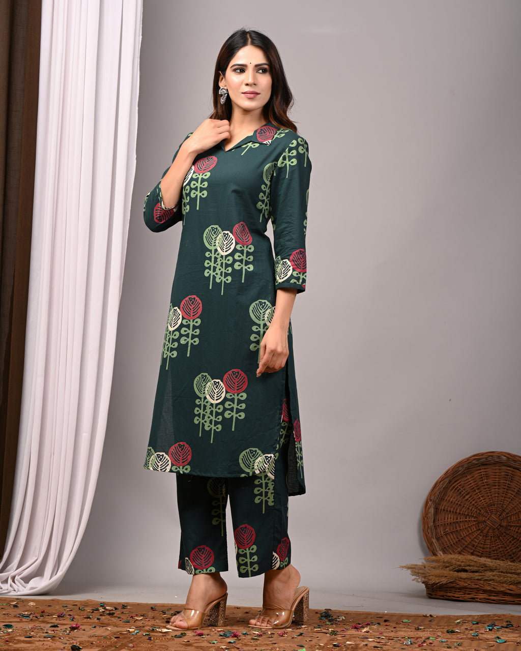 Emerald Garden Sanganeri Palazzo Set
