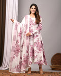 Orchid Mist Sanganeri Cotton A-Line Sundress Set